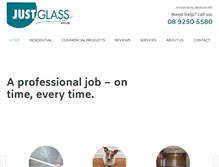Tablet Screenshot of justglass.com.au